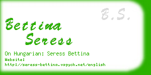 bettina seress business card